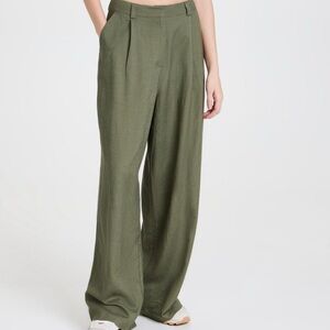 Lioness Sage Green Wide-Leg Trousers